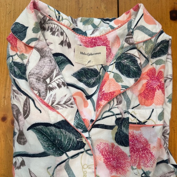 Anthropologie Other - Anthropologie Malin Gyllensvaån “Magnolia” Flannel Pajama Set – Size M